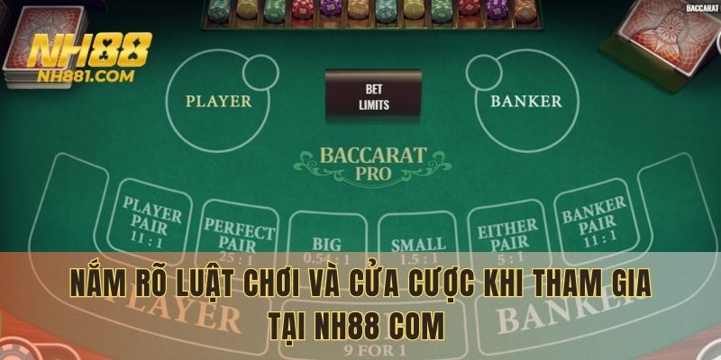 Nắm rõ luật chơi và cửa cược khi tham gia tại NH88 Com